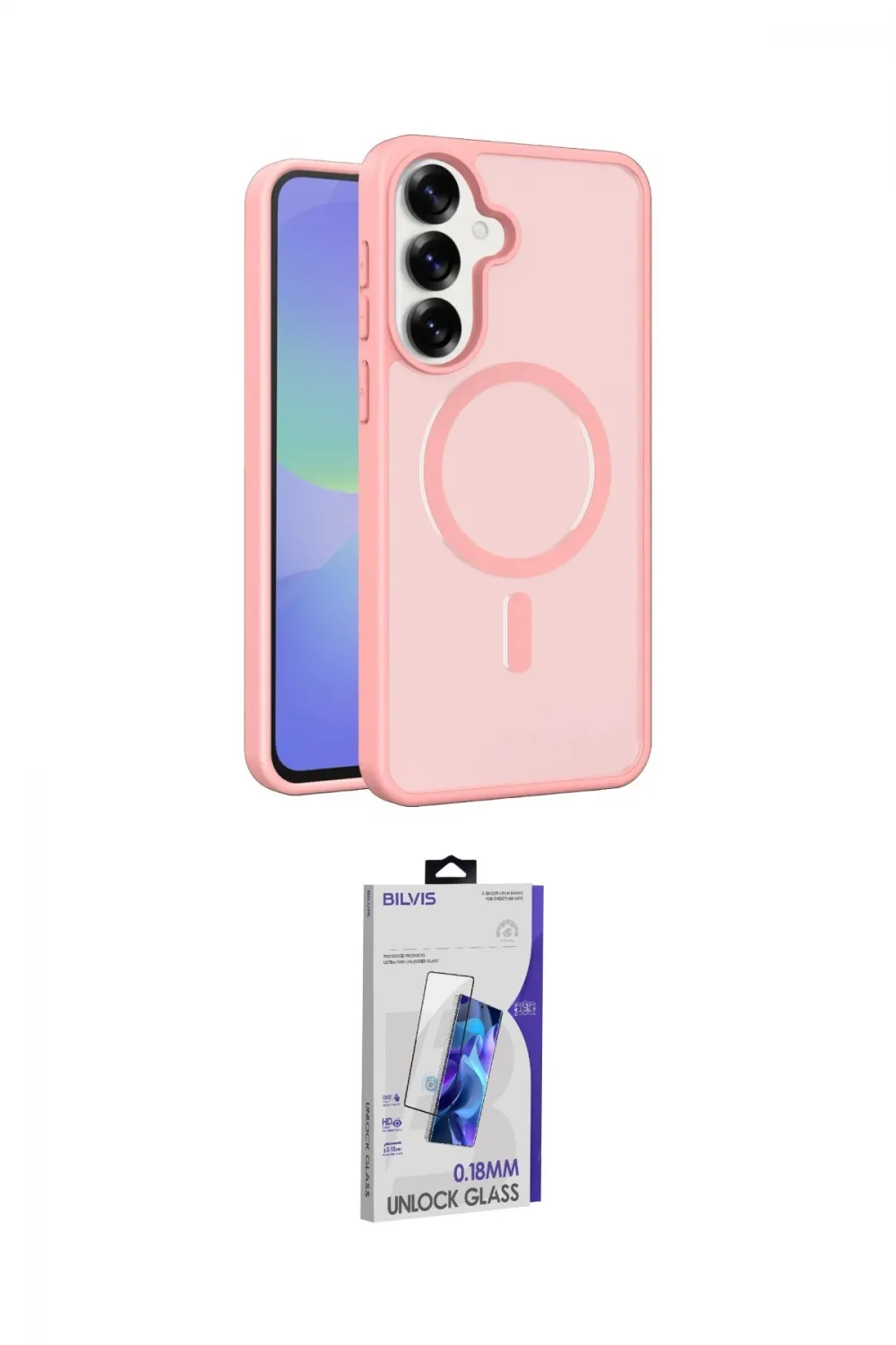 ieg™ Galaxy S26 Plus Kılıf Siluet Minimal Prime - Siyah Bilvis 3D Cam Ekran Koruyucu