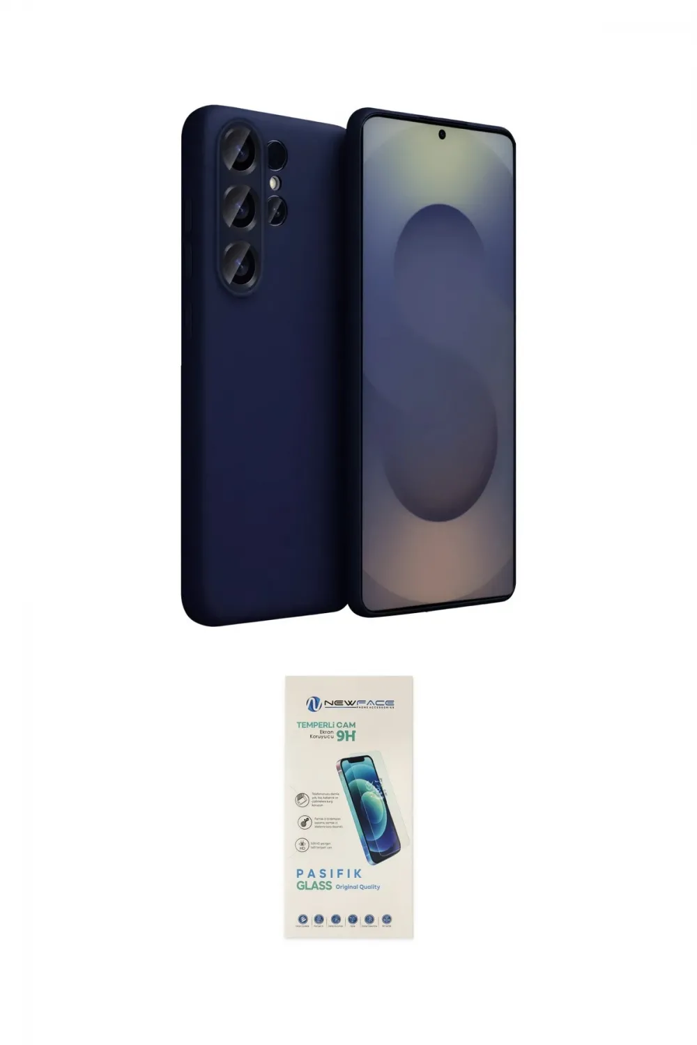 ieg™ Galaxy S26 Ultra Kılıf Ahenk Serisi - Şeffaf Pasifik Cam Ekran Koruyucu