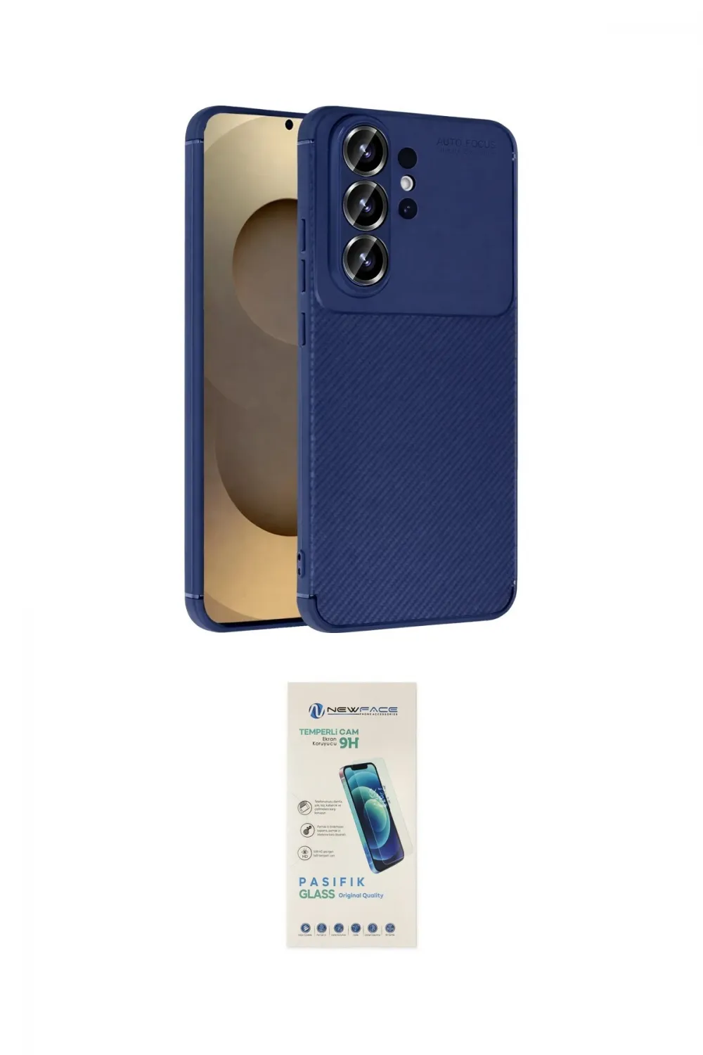ieg™ Galaxy S26 Ultra Kılıf Eksen Form Prime - Şeffaf Pasifik Cam Ekran Koruyucu