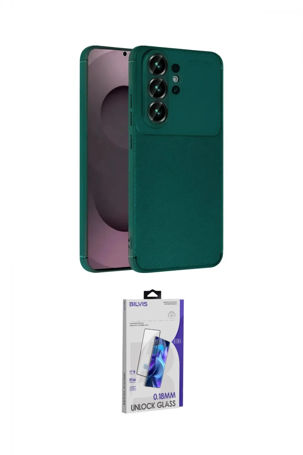 ieg™ Galaxy S26 Ultra Kılıf Eksen Form Prime - Siyah Bilvis 3D Cam Ekran Koruyucu