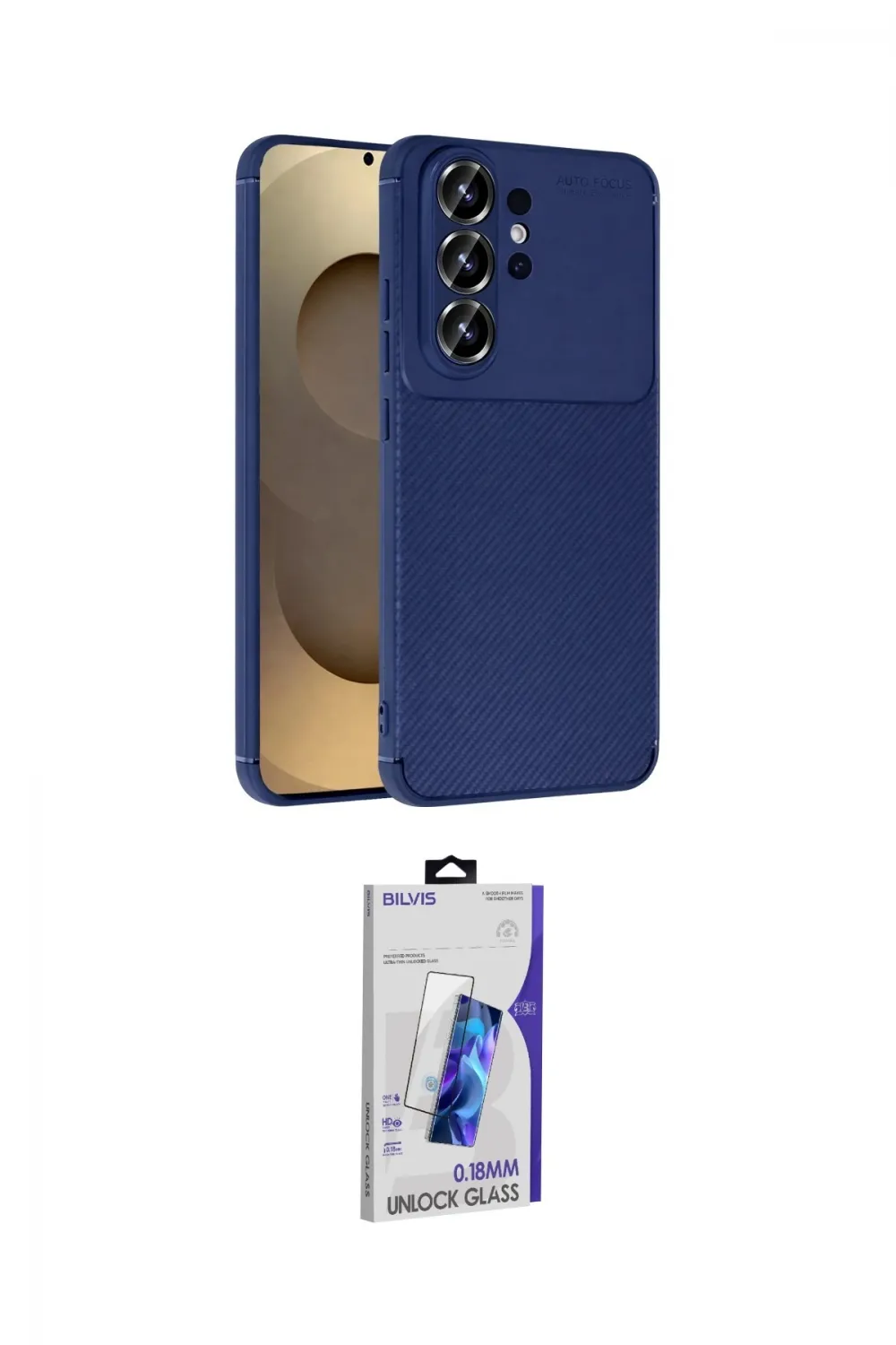 ieg™ Galaxy S26 Ultra Kılıf Eksen Form Prime - Siyah Bilvis 3D Cam Ekran Koruyucu
