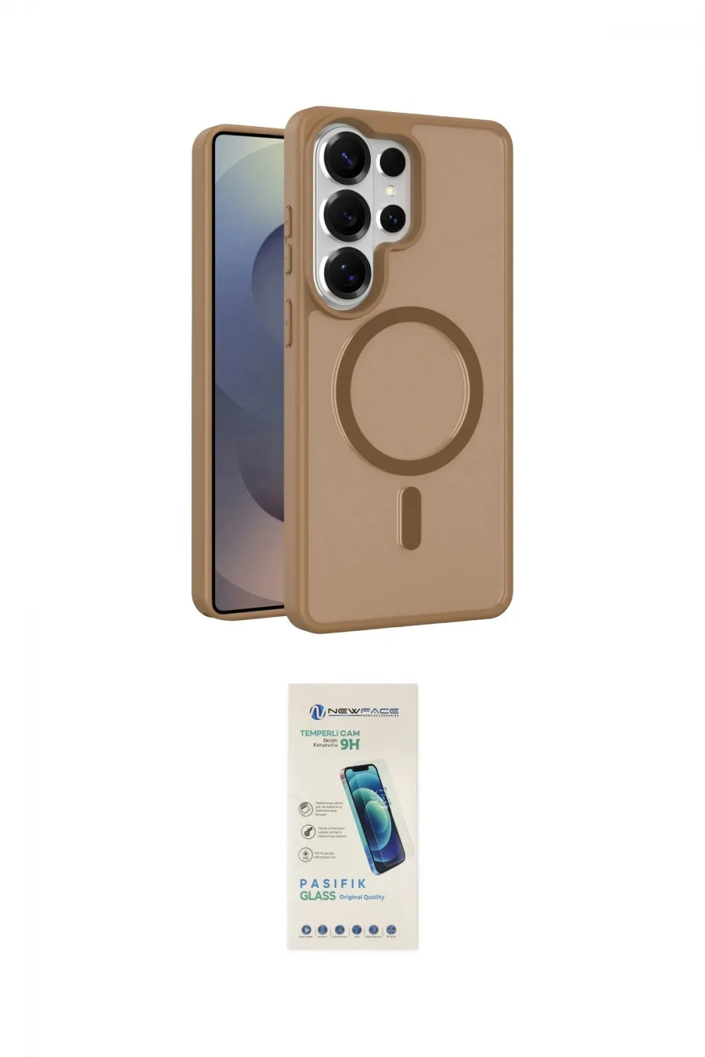ieg™ Galaxy S26 Ultra Kılıf Siluet Minimal Prime - Şeffaf Pasifik Cam Ekran Koruyucu