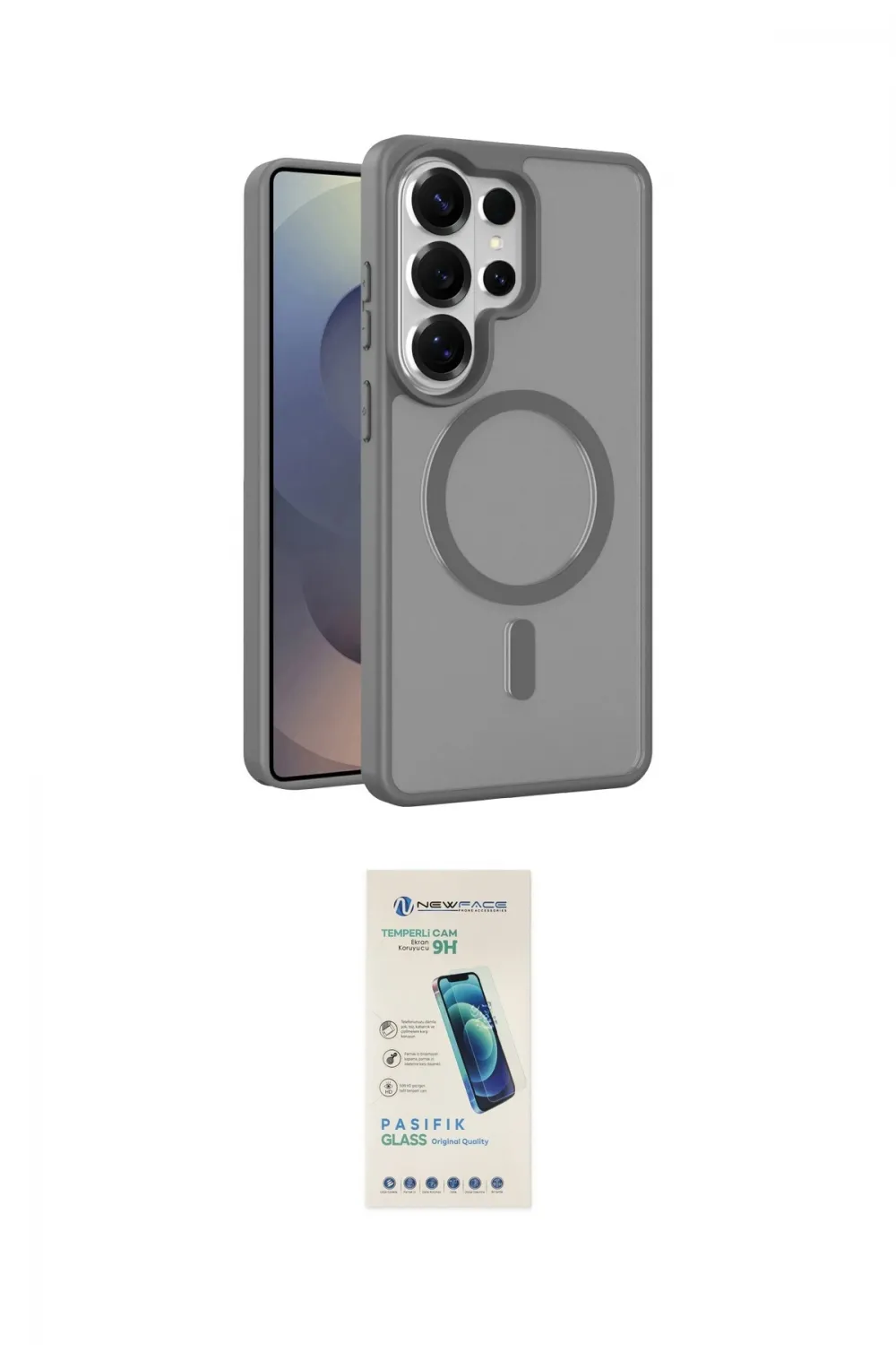 ieg™ Galaxy S26 Ultra Kılıf Siluet Minimal Prime - Şeffaf Pasifik Cam Ekran Koruyucu