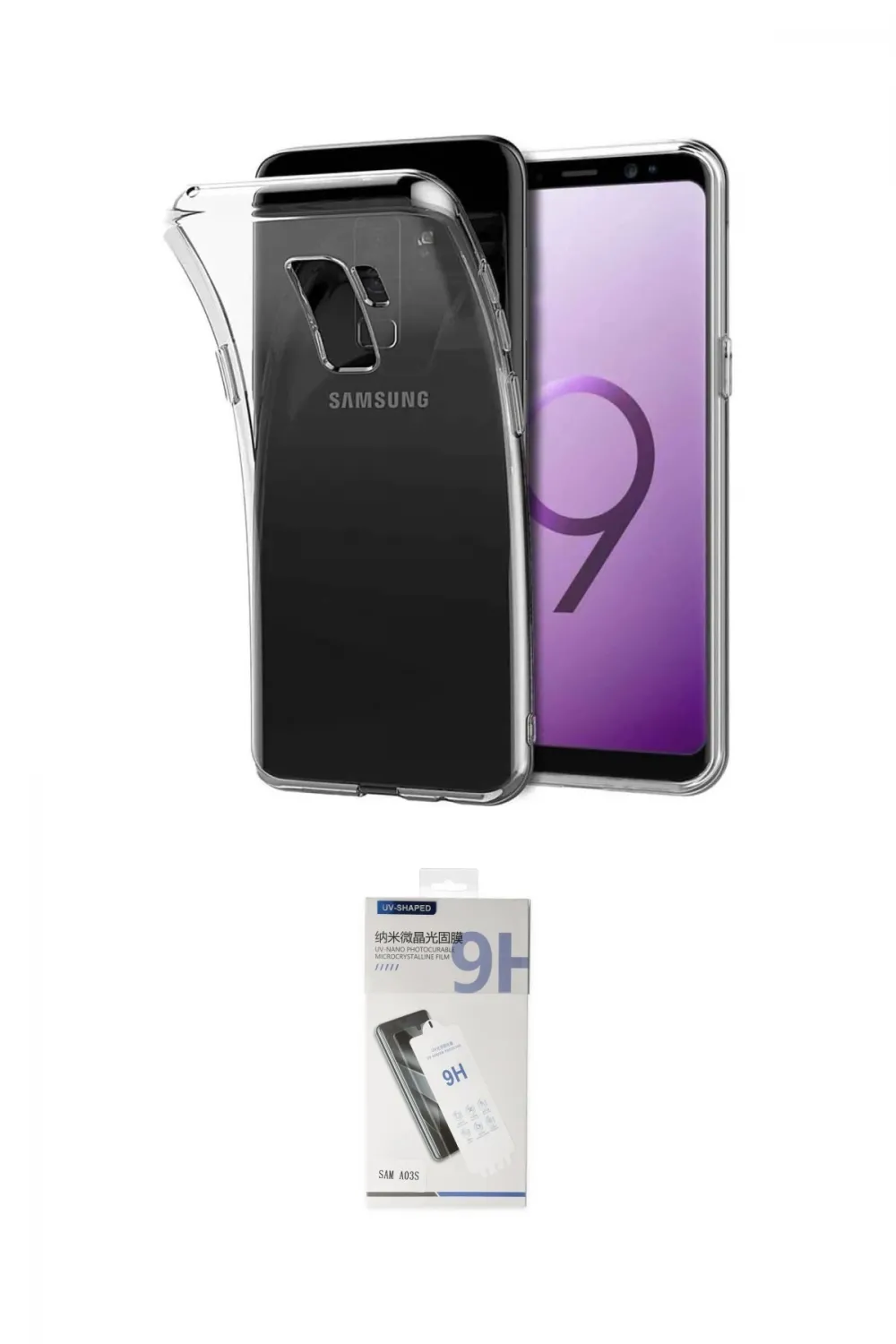 ieg™ Galaxy S9 Kılıf Zirve Doku - Şeffaf Uv Polymer Nano Ekran Koruyucu