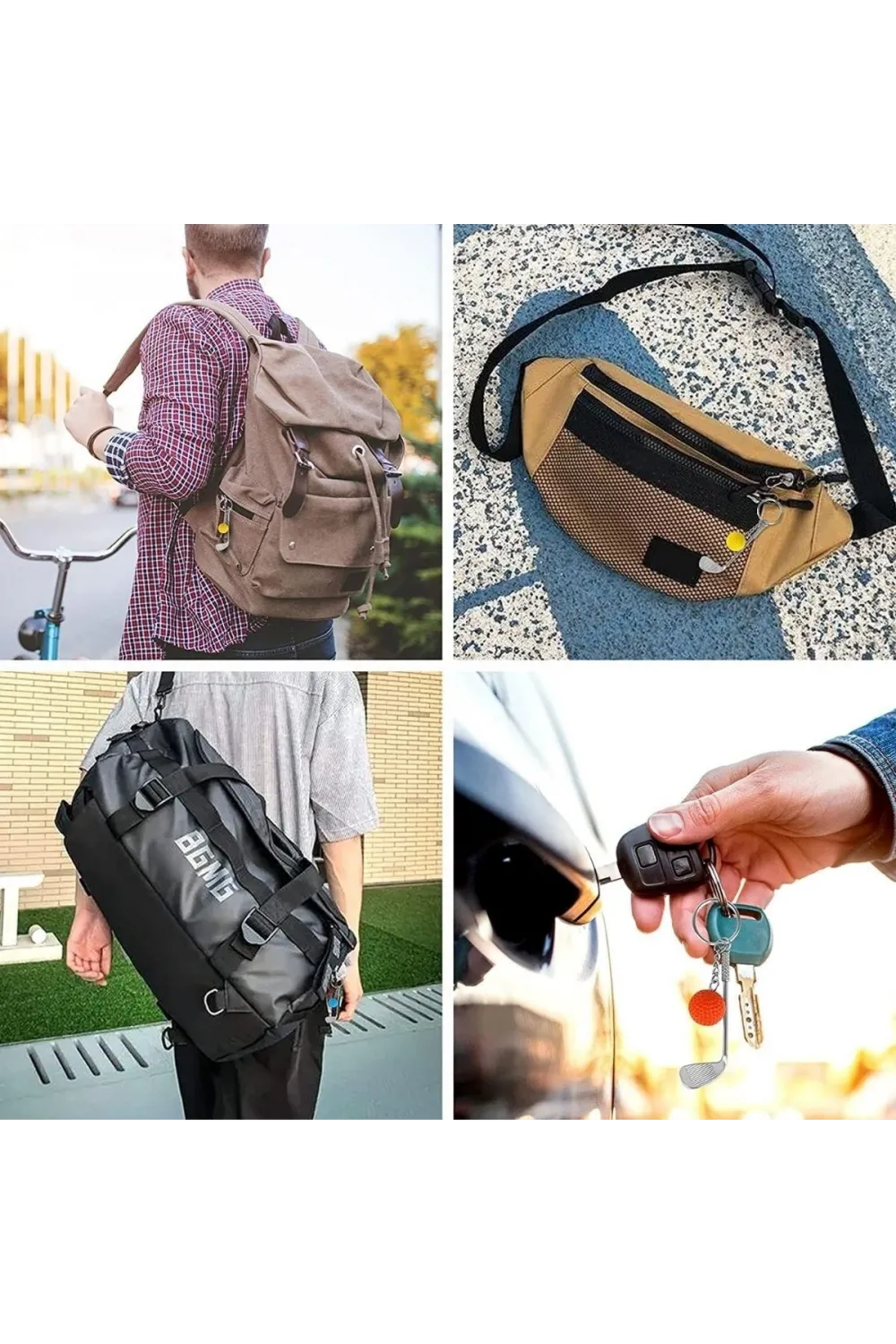 ieg™  Gerçekçi Golf Tasarımlı Şık Anahtarlık Kolye Çanta Süsü Golf Keychain
