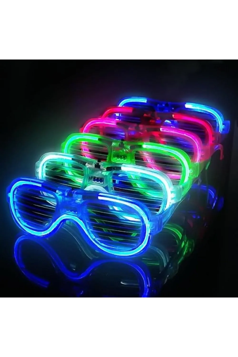 Glow Işıklı Panjur Parti Gözlüğü 12 Adet