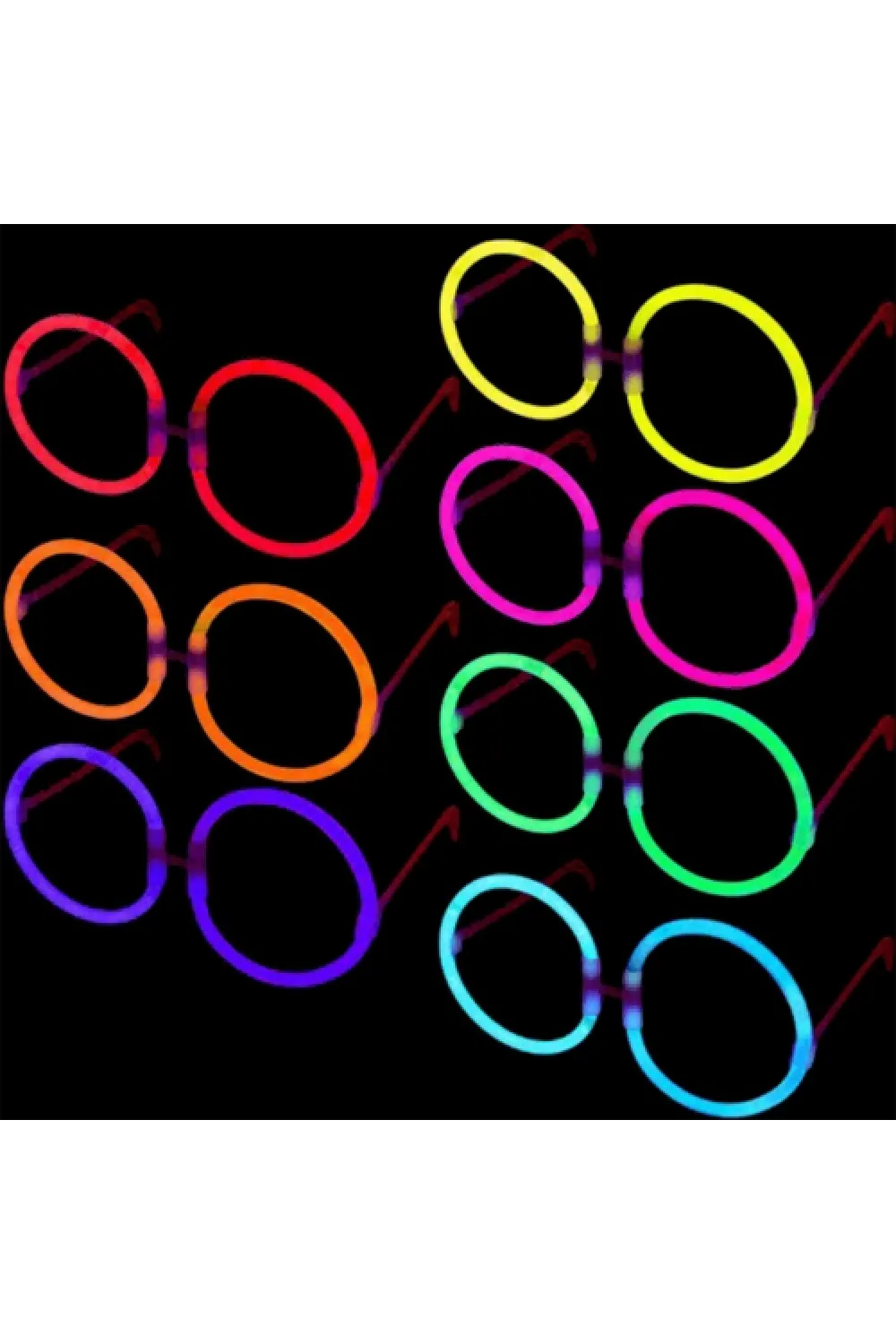 Glow Stick Yuvarlak Gözlük 12 Adet