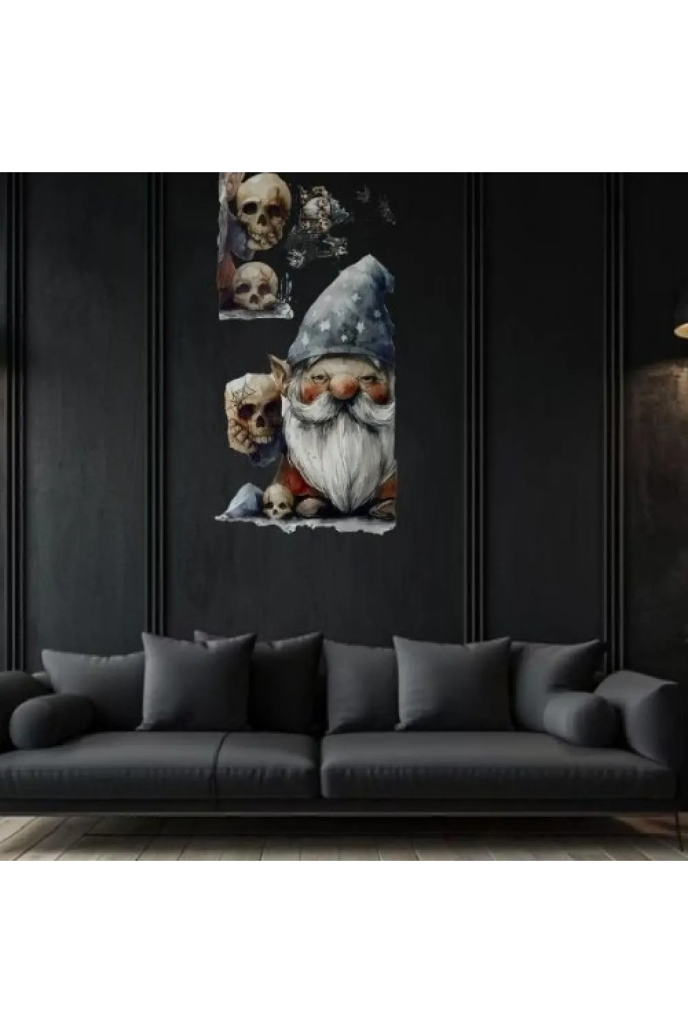 Gotik Cüce ve Kafatası Duvar Sticker Seti