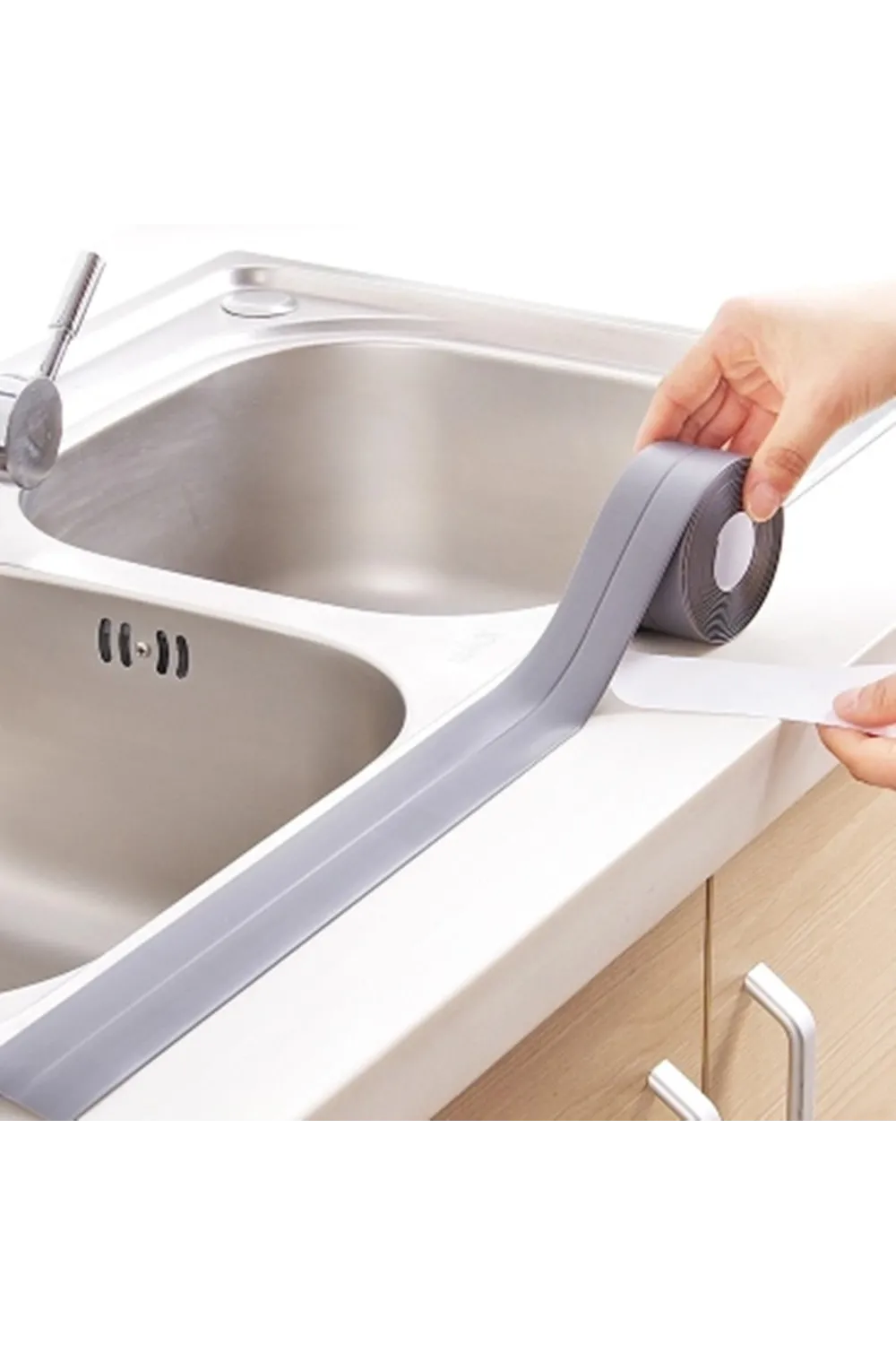 Gri Su Sızdırmaz  Banyo Mutfak Lavabo Küvet İzolasyon Şerit Bant