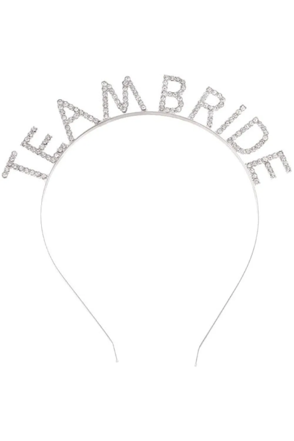Gümüş Kaplama Kristal Taşlı Team Bride Taç