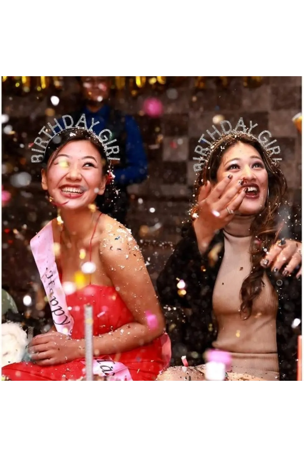 Gümüş Kristal Taşlı Birthday Girl Tacı