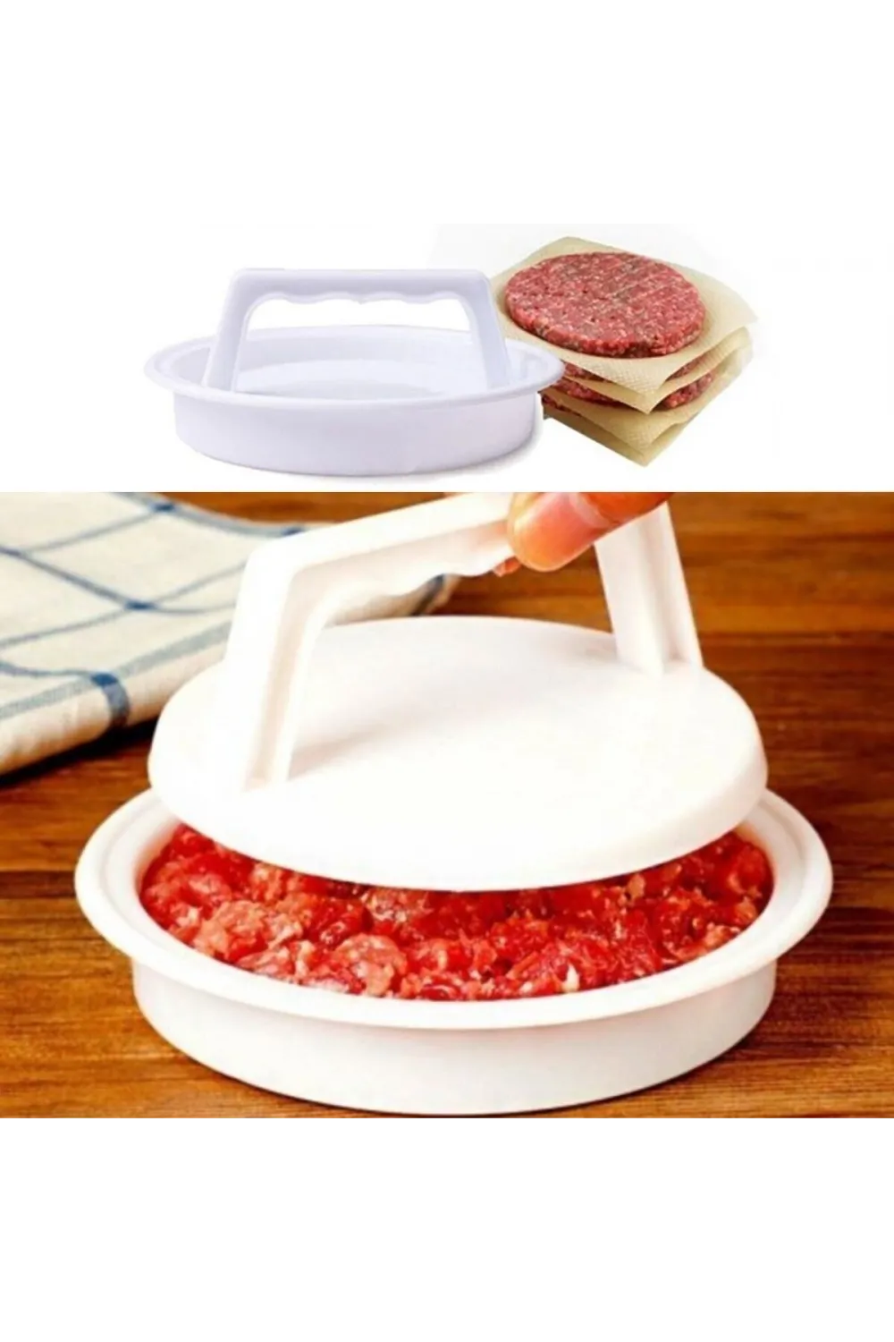 ieg™   Hamburger Ve Köfte Şekillendirici Köfte Kalıbı Pratik Burger Pres Aparatı