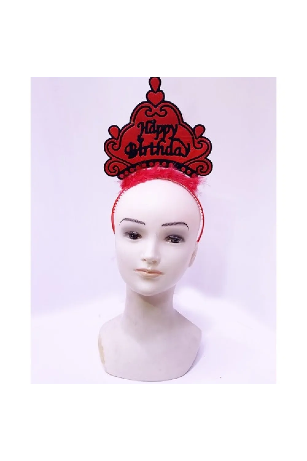 Happy Birthday Neon Kırmızı Doğum Günü Tacı