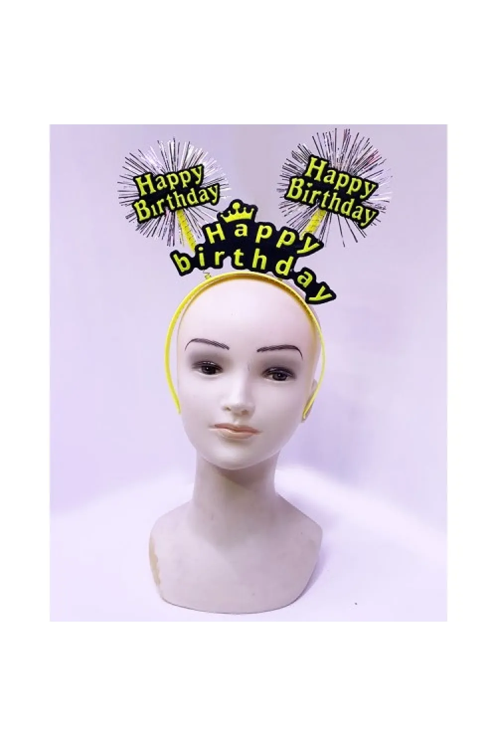 Happy Birthday Neon Sarı Tacı