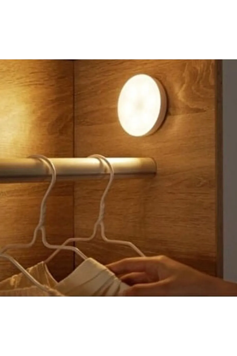 Hareket Sensörlü Usb Şarjlı Spot Lamba Mıknatıslı ve Yapışkanlı Gün Işığı Renk Led
