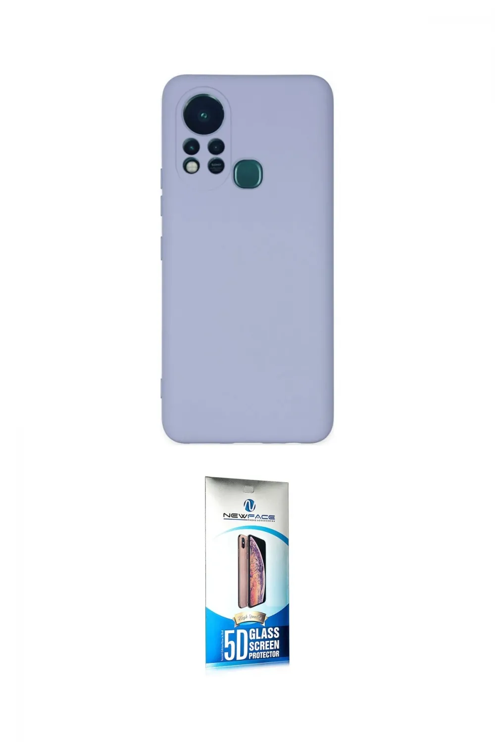 ieg™ Hot 11s Kılıf Ahenk Serisi - Siyah 5D Eko Cam Ekran Koruyucu