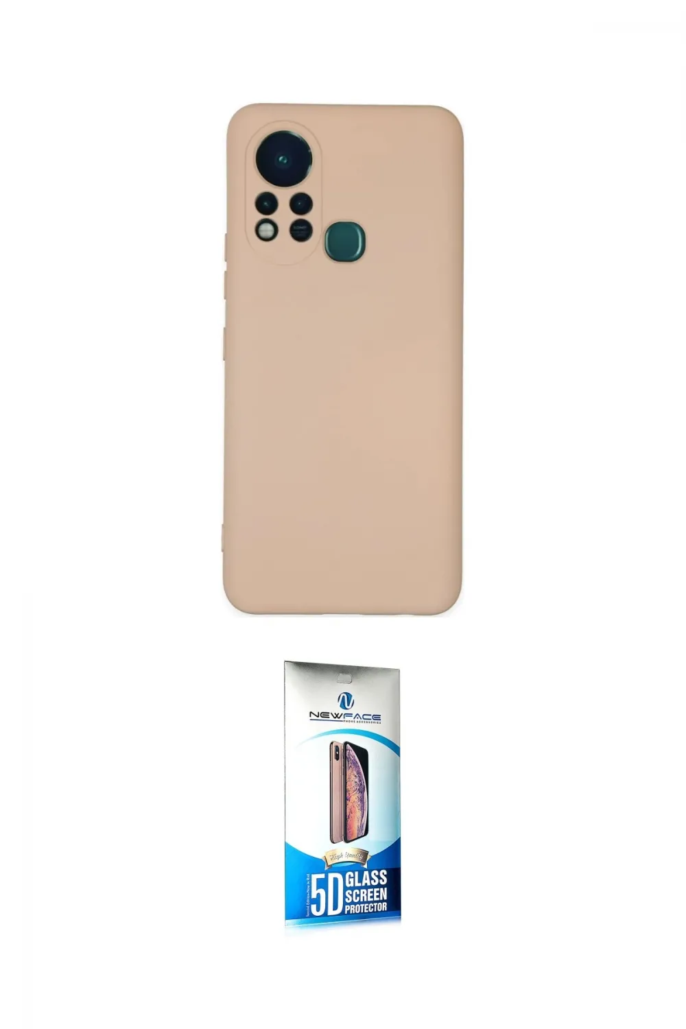 ieg™ Hot 11s Kılıf Ahenk Serisi - Siyah 5D Eko Cam Ekran Koruyucu