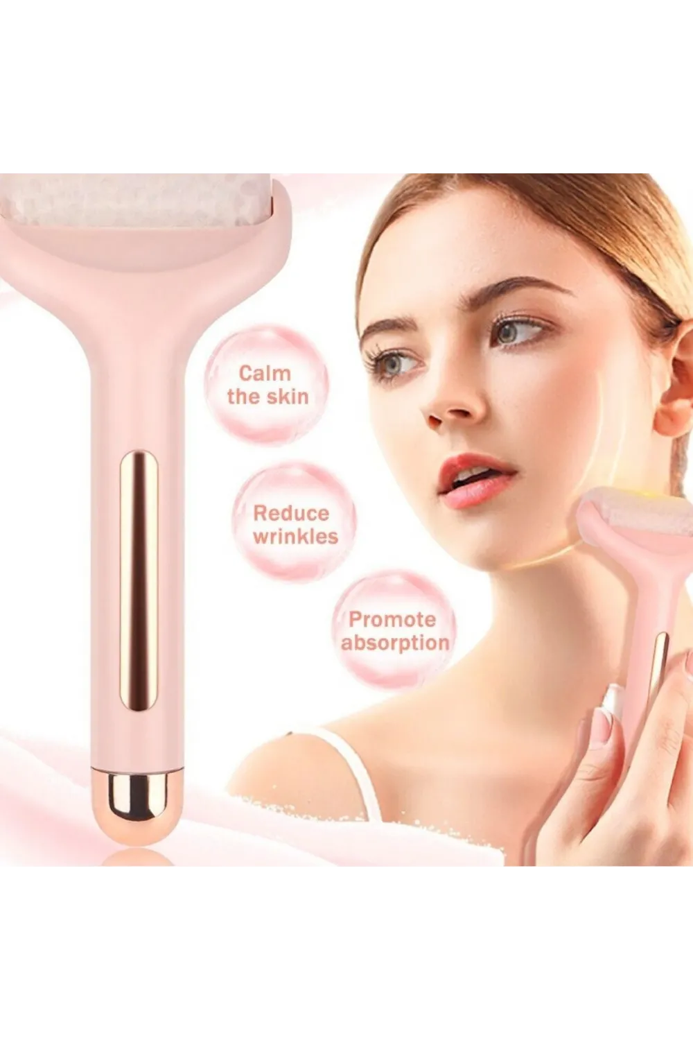 ieg™   Ice Roller Buz Silindiri Terapi Etkili Yüz Derma Masaj ve Cilt Soğutma Bakım Aleti