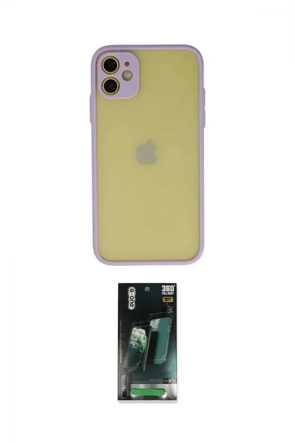 ieg™ iPhone 11 Kılıf Ahenk Çizgi Serisi - Şeffaf 360 Full Body Arka Koruyucu