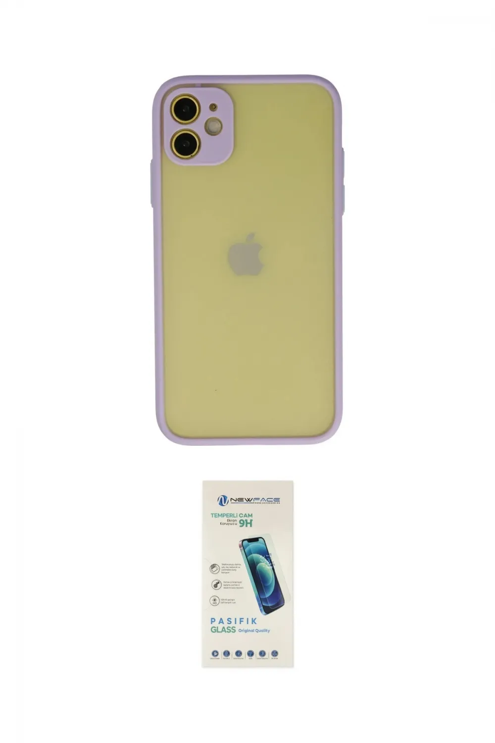 ieg™ iPhone 11 Kılıf Ahenk Çizgi Serisi - Şeffaf Pasifik Cam Ekran Koruyucu