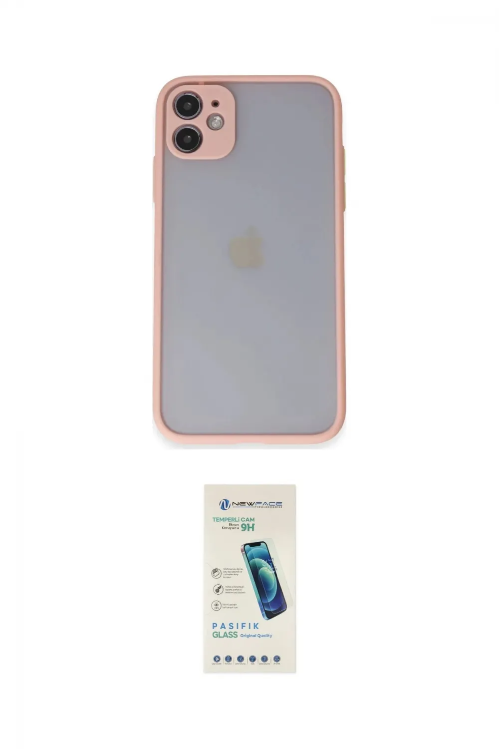 ieg™ iPhone 11 Kılıf Ahenk Çizgi Serisi - Şeffaf Pasifik Cam Ekran Koruyucu