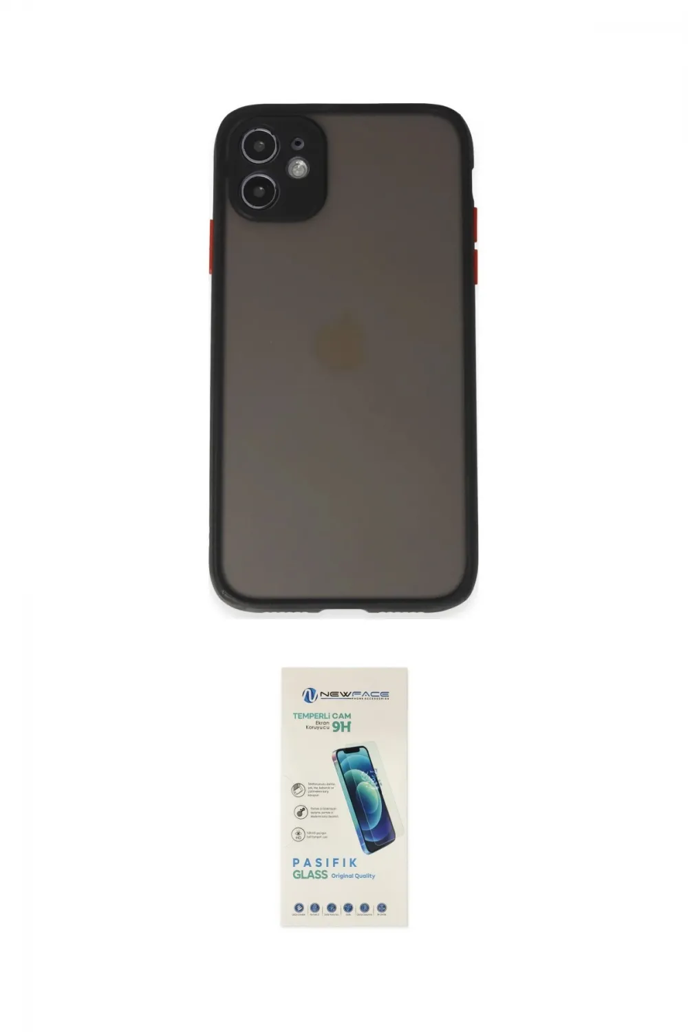 ieg™ iPhone 11 Kılıf Ahenk Çizgi Serisi - Şeffaf Pasifik Cam Ekran Koruyucu