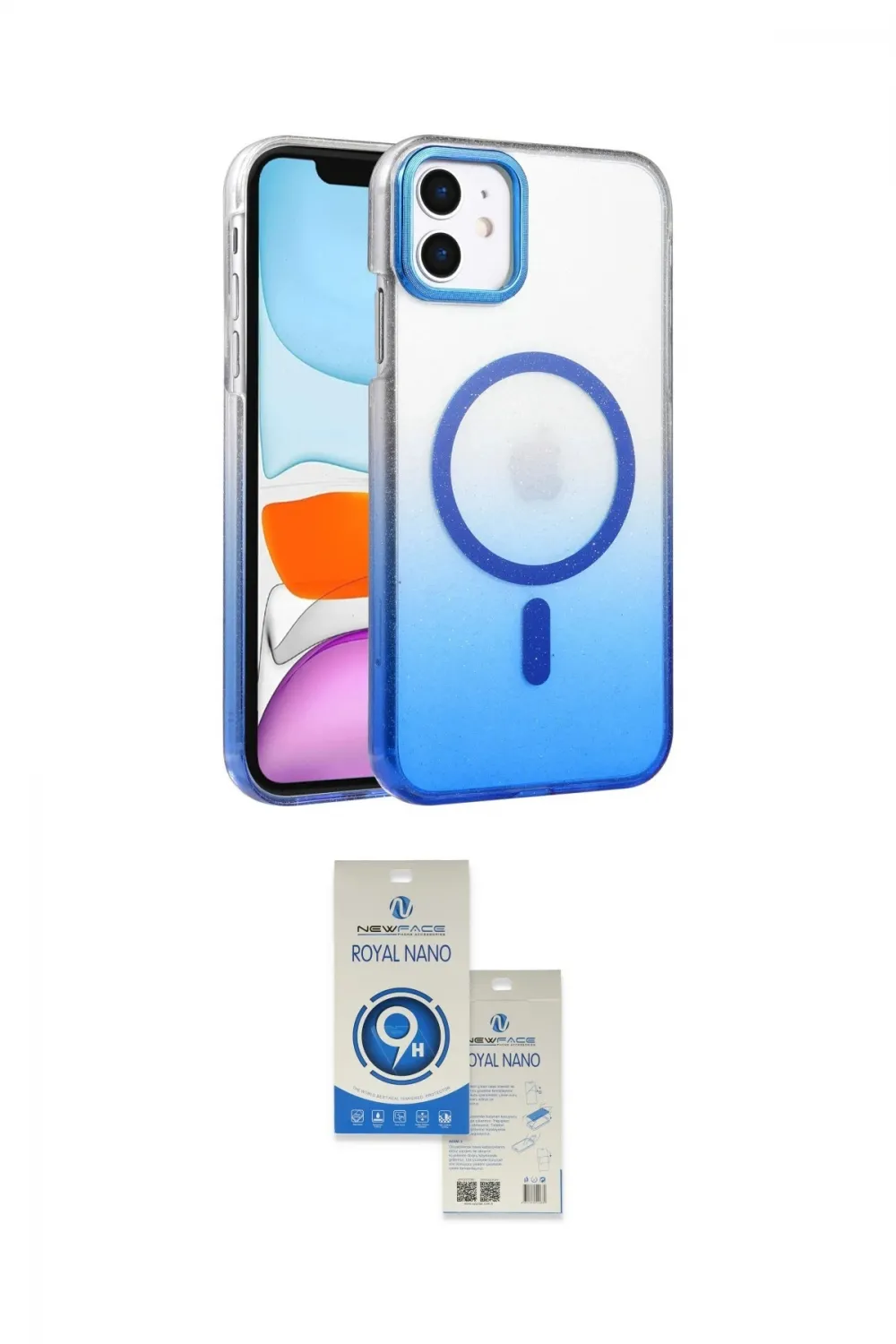 ieg™ iPhone 11 Kılıf Ahenk Doku Özel Seri - Şeffaf Royal Nano Ekran Koruyucu