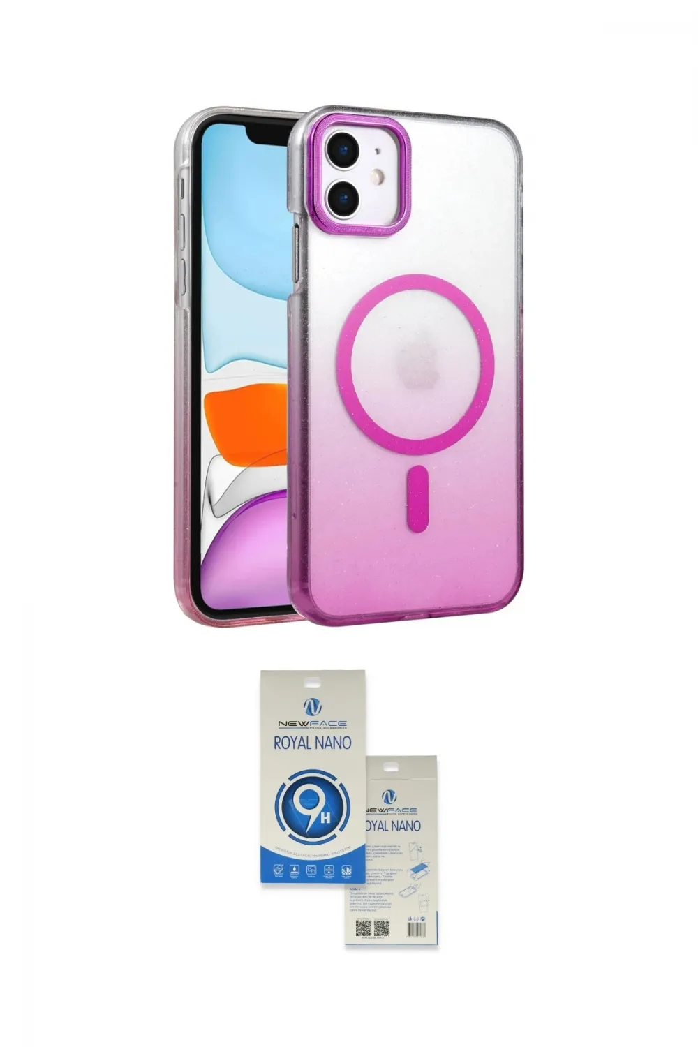 ieg™ iPhone 11 Kılıf Ahenk Doku Özel Seri - Şeffaf Royal Nano Ekran Koruyucu