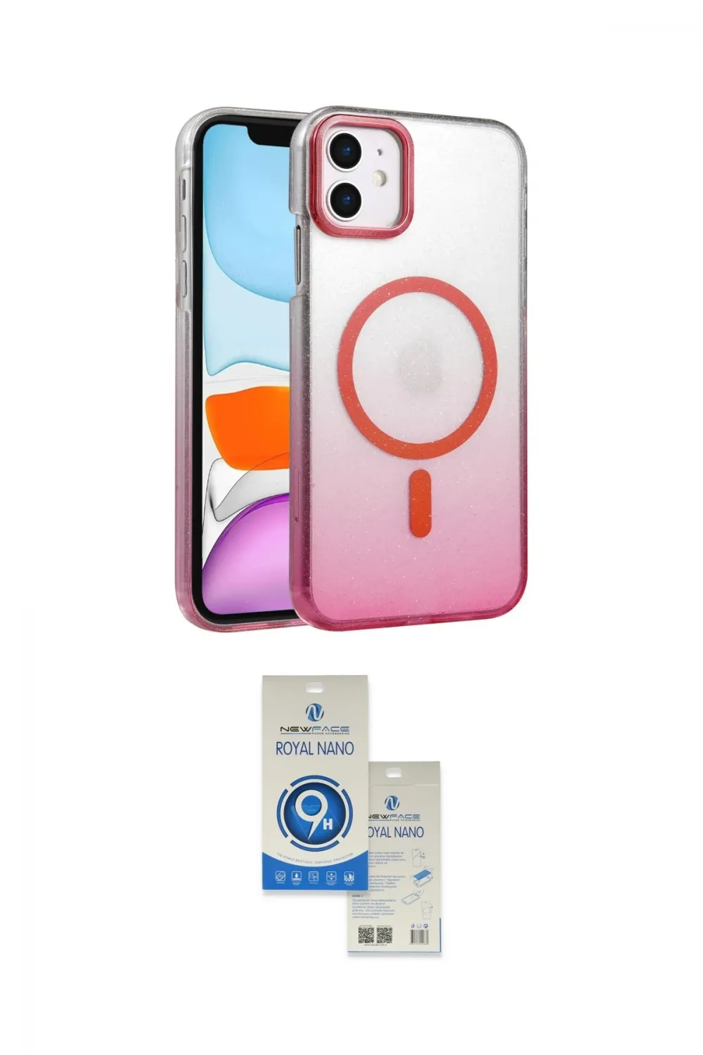 ieg™ iPhone 11 Kılıf Ahenk Doku Özel Seri - Şeffaf Royal Nano Ekran Koruyucu