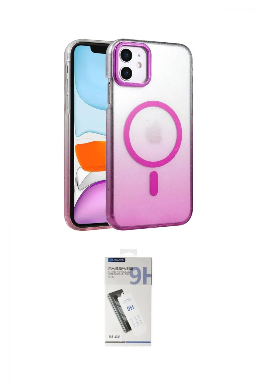 ieg™ iPhone 11 Kılıf Ahenk Doku Özel Seri - Şeffaf Uv Polymer Nano Ekran Koruyucu