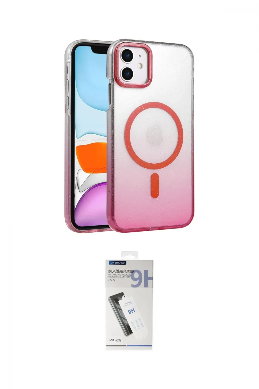 ieg™ iPhone 11 Kılıf Ahenk Doku Özel Seri - Şeffaf Uv Polymer Nano Ekran Koruyucu