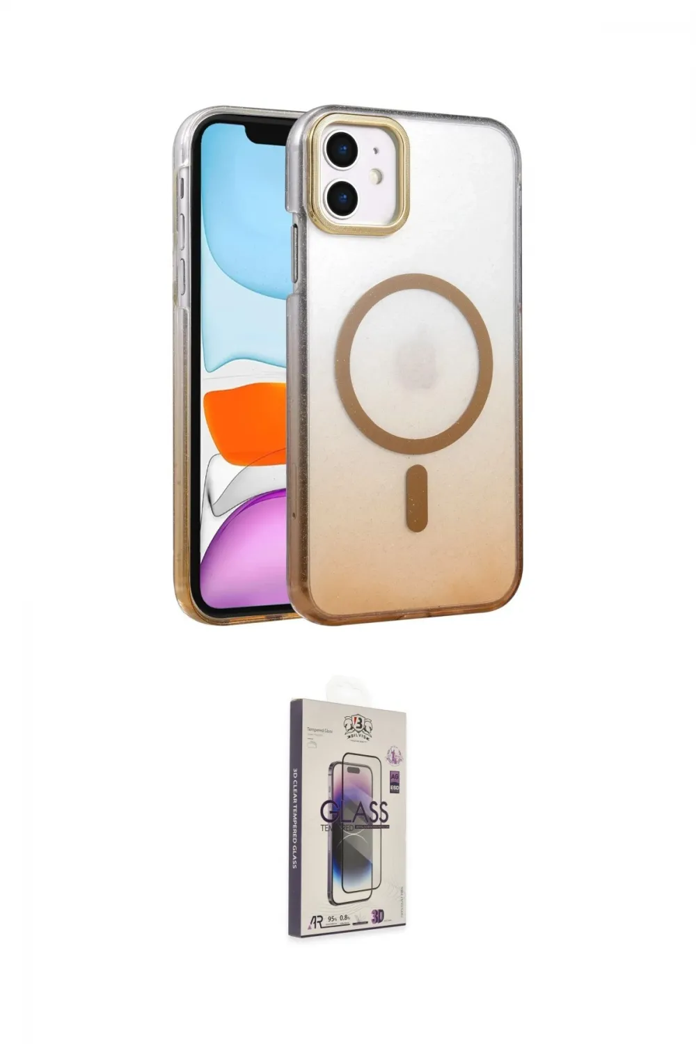 ieg™ iPhone 11 Kılıf Ahenk Doku Özel Seri - Siyah Bilvis 3D Cam Ekran Koruyucu
