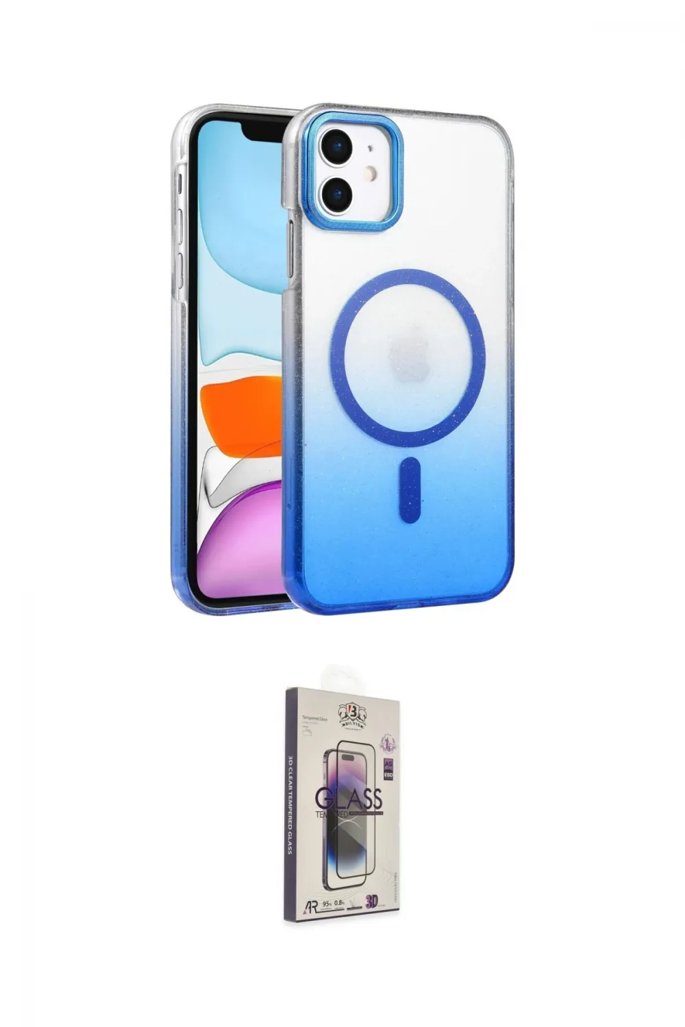 ieg™ iPhone 11 Kılıf Ahenk Doku Özel Seri - Siyah Bilvis 3D Cam Ekran Koruyucu