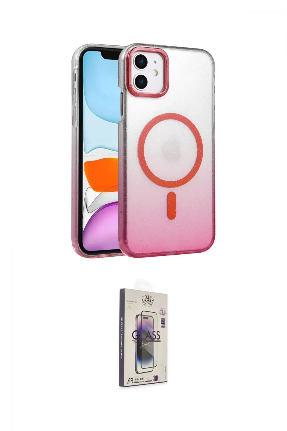 ieg™ iPhone 11 Kılıf Ahenk Doku Özel Seri - Siyah Bilvis 3D Cam Ekran Koruyucu