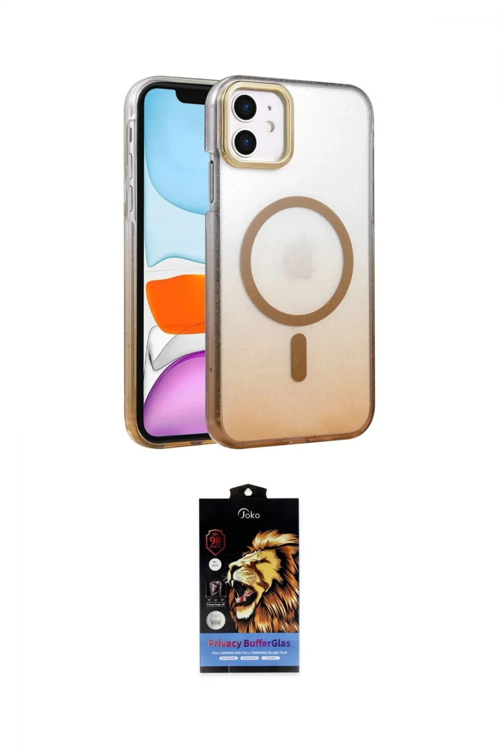 ieg™ iPhone 11 Kılıf Ahenk Doku Özel Seri - Siyah Buffer Hayalet Cam Ekran Koruyucu