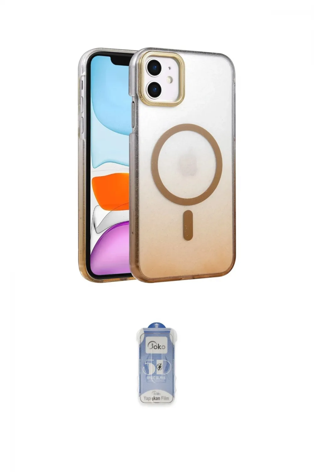 ieg™ iPhone 11 Kılıf Ahenk Doku Özel Seri - Siyah Joko Magic 5D Cam