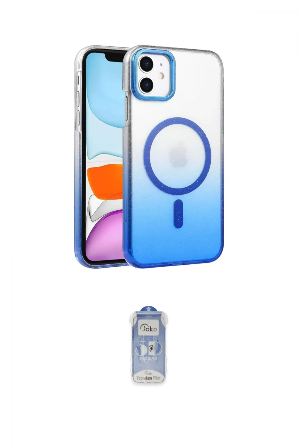 ieg™ iPhone 11 Kılıf Ahenk Doku Özel Seri - Siyah Joko Magic 5D Cam