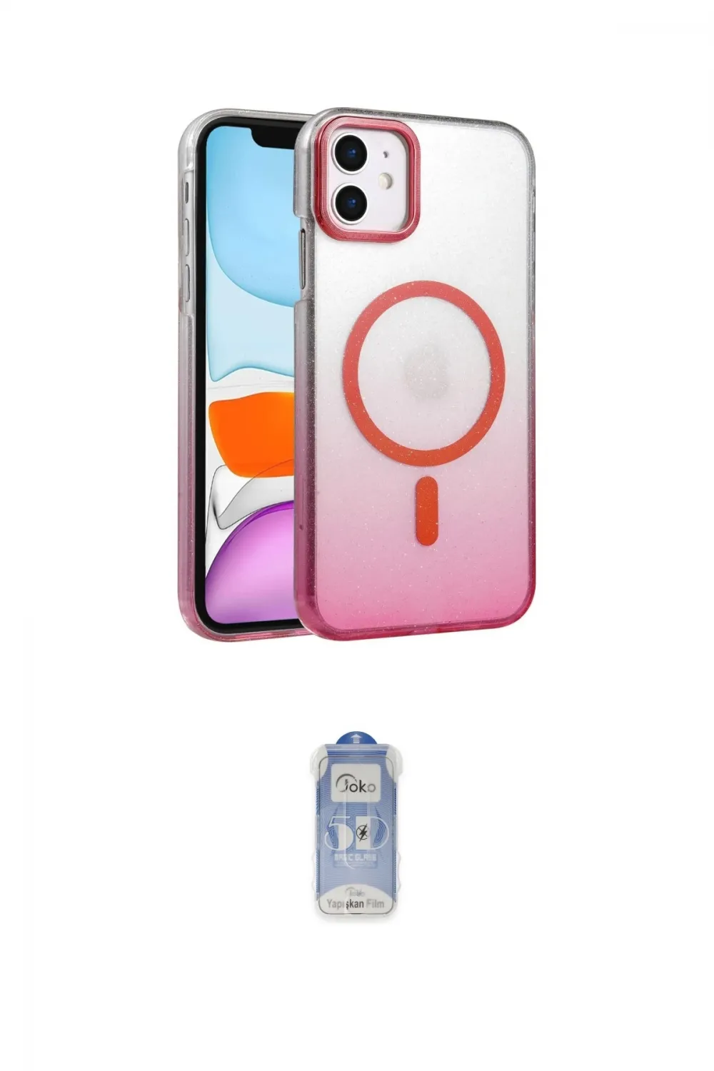 ieg™ iPhone 11 Kılıf Ahenk Doku Özel Seri - Siyah Joko Magic 5D Cam