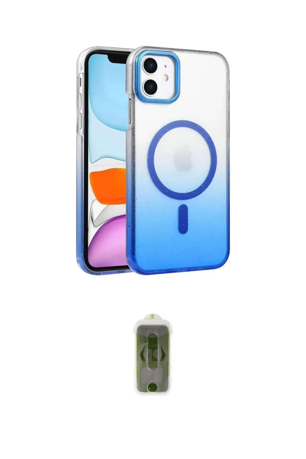 ieg™ iPhone 11 Kılıf Ahenk Doku Özel Seri - Siyah Joko Magic 5D Hayalet Cam