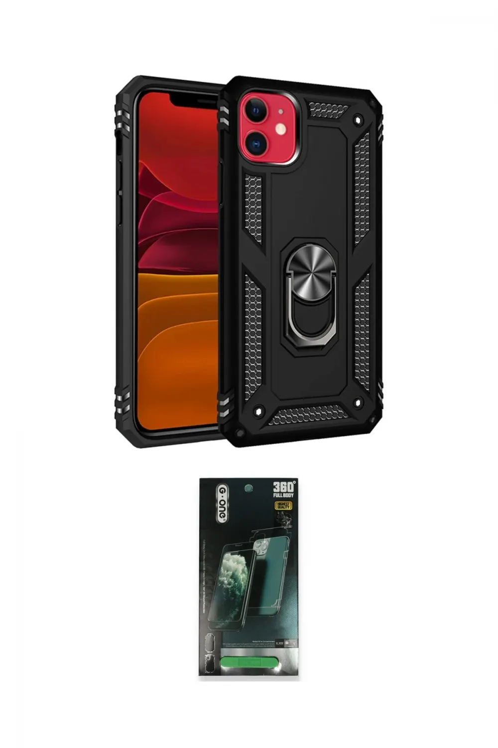 ieg™ iPhone 11 Kılıf Ahenk Klasik Koleksiyonu - Şeffaf 360 Full Body Arka Koruyucu