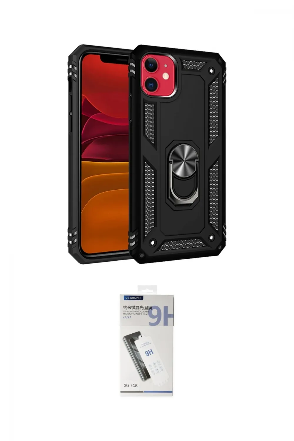 ieg™ iPhone 11 Kılıf Ahenk Klasik Koleksiyonu - Şeffaf Uv Polymer Nano Ekran Koruyucu