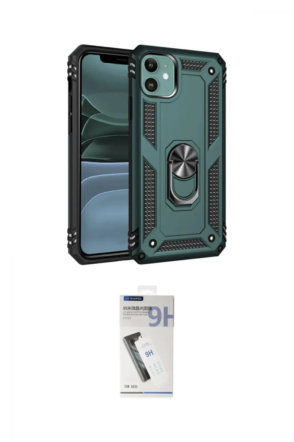 ieg™ iPhone 11 Kılıf Ahenk Klasik Koleksiyonu - Şeffaf Uv Polymer Nano Ekran Koruyucu