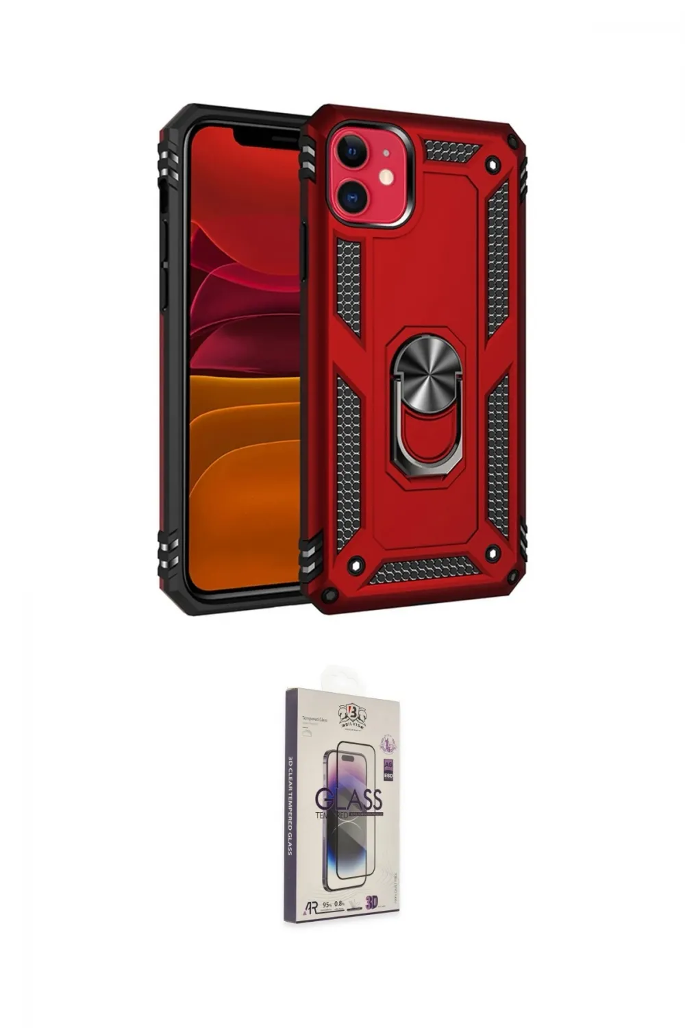 ieg™ iPhone 11 Kılıf Ahenk Klasik Koleksiyonu - Siyah Bilvis 3D Cam Ekran Koruyucu