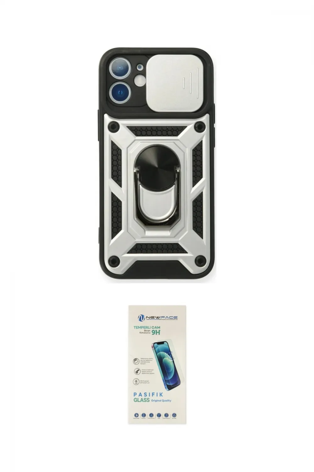 ieg™ iPhone 11 Kılıf Ahenk Klasik - Şeffaf Pasifik Cam Ekran Koruyucu