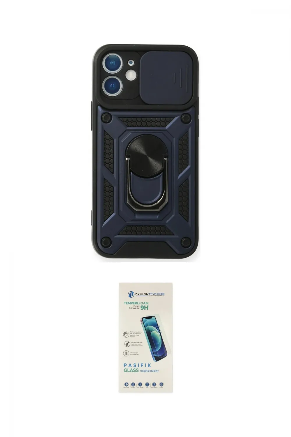 ieg™ iPhone 11 Kılıf Ahenk Klasik - Şeffaf Pasifik Cam Ekran Koruyucu