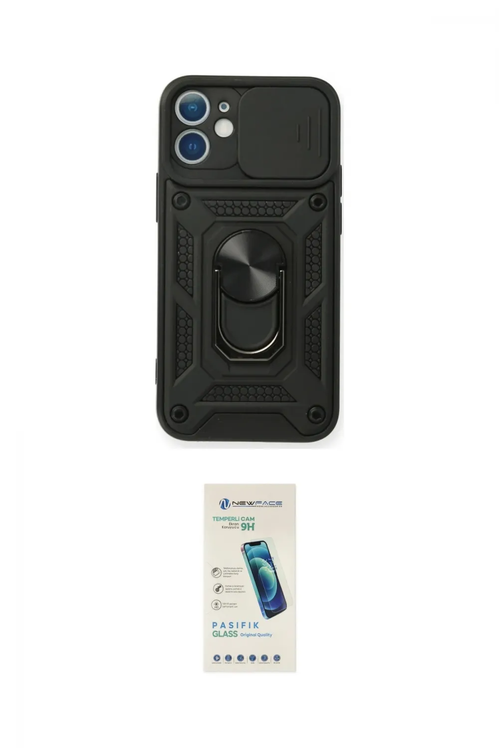 ieg™ iPhone 11 Kılıf Ahenk Klasik - Şeffaf Pasifik Cam Ekran Koruyucu