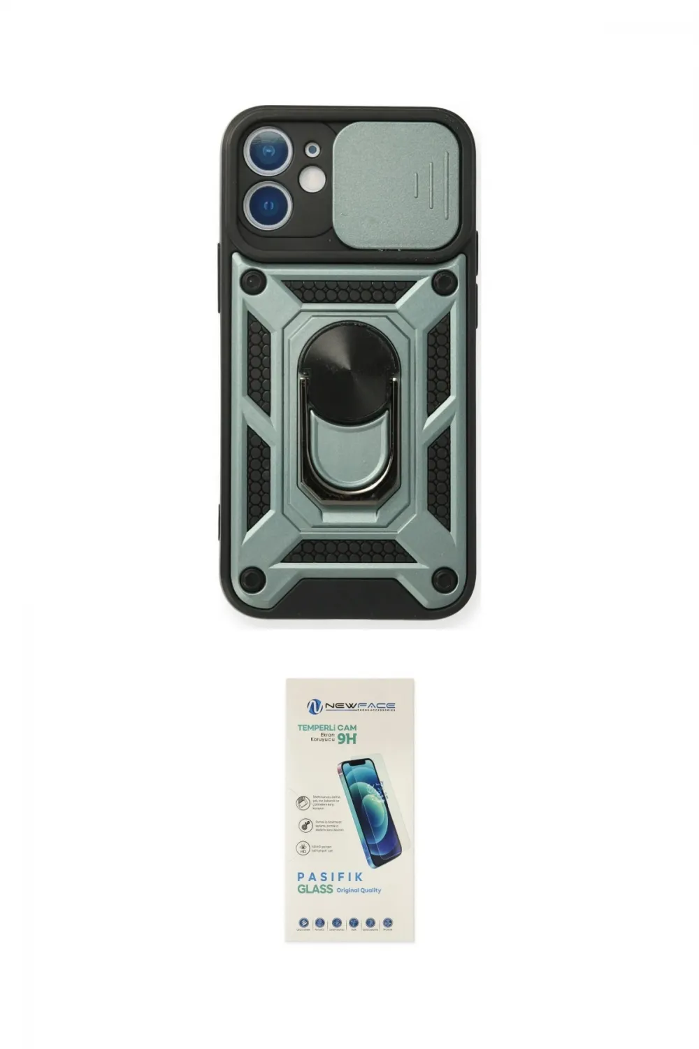 ieg™ iPhone 11 Kılıf Ahenk Klasik - Şeffaf Pasifik Cam Ekran Koruyucu