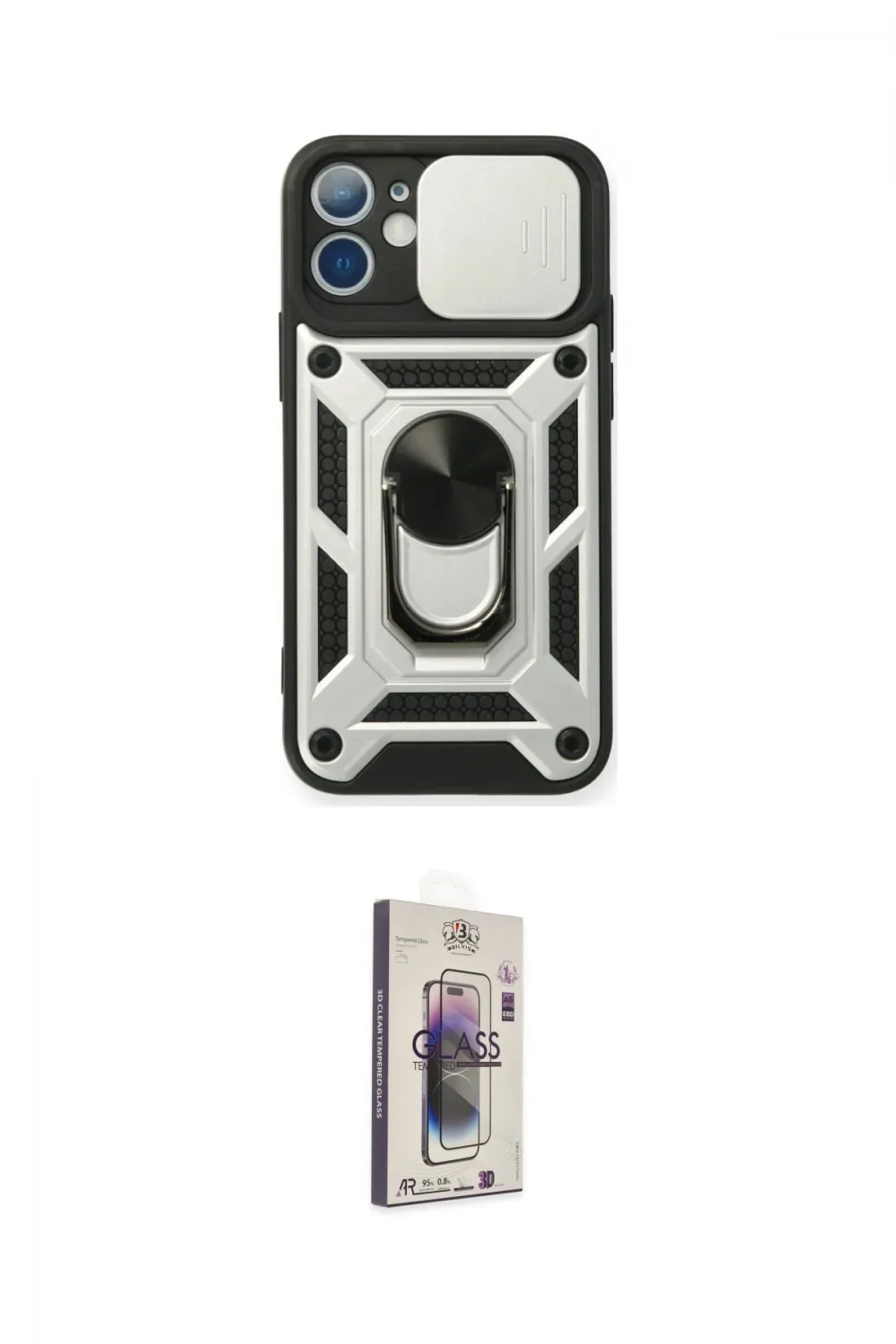 ieg™ iPhone 11 Kılıf Ahenk Klasik - Siyah Bilvis 3D Cam Ekran Koruyucu