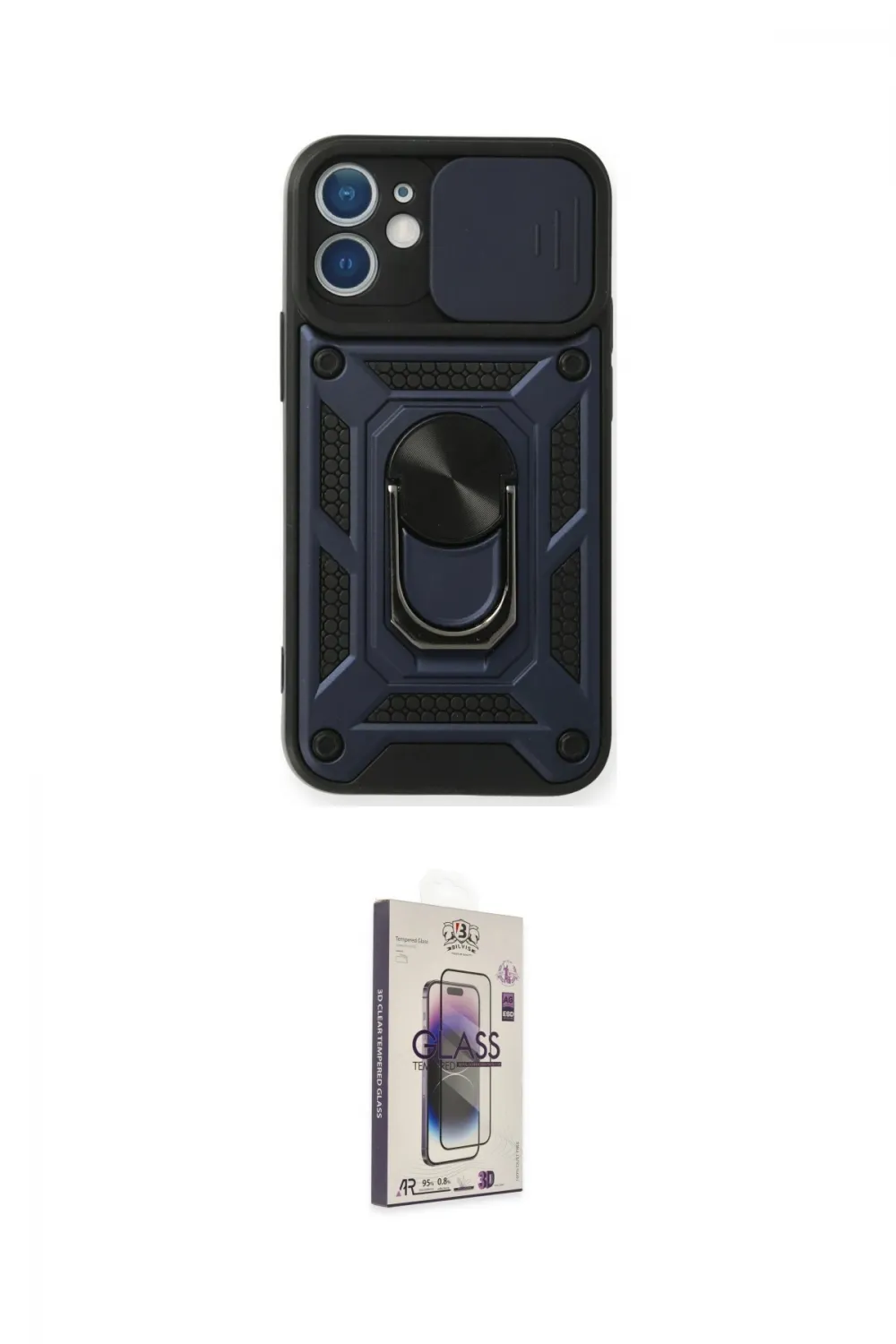 ieg™ iPhone 11 Kılıf Ahenk Klasik - Siyah Bilvis 3D Cam Ekran Koruyucu