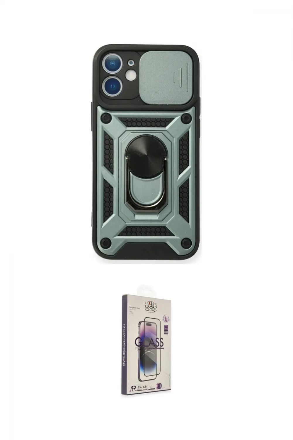 ieg™ iPhone 11 Kılıf Ahenk Klasik - Siyah Bilvis 3D Cam Ekran Koruyucu